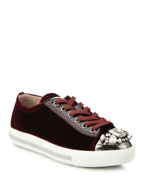 miu miu sneakers saks|women's mini miu shoes.